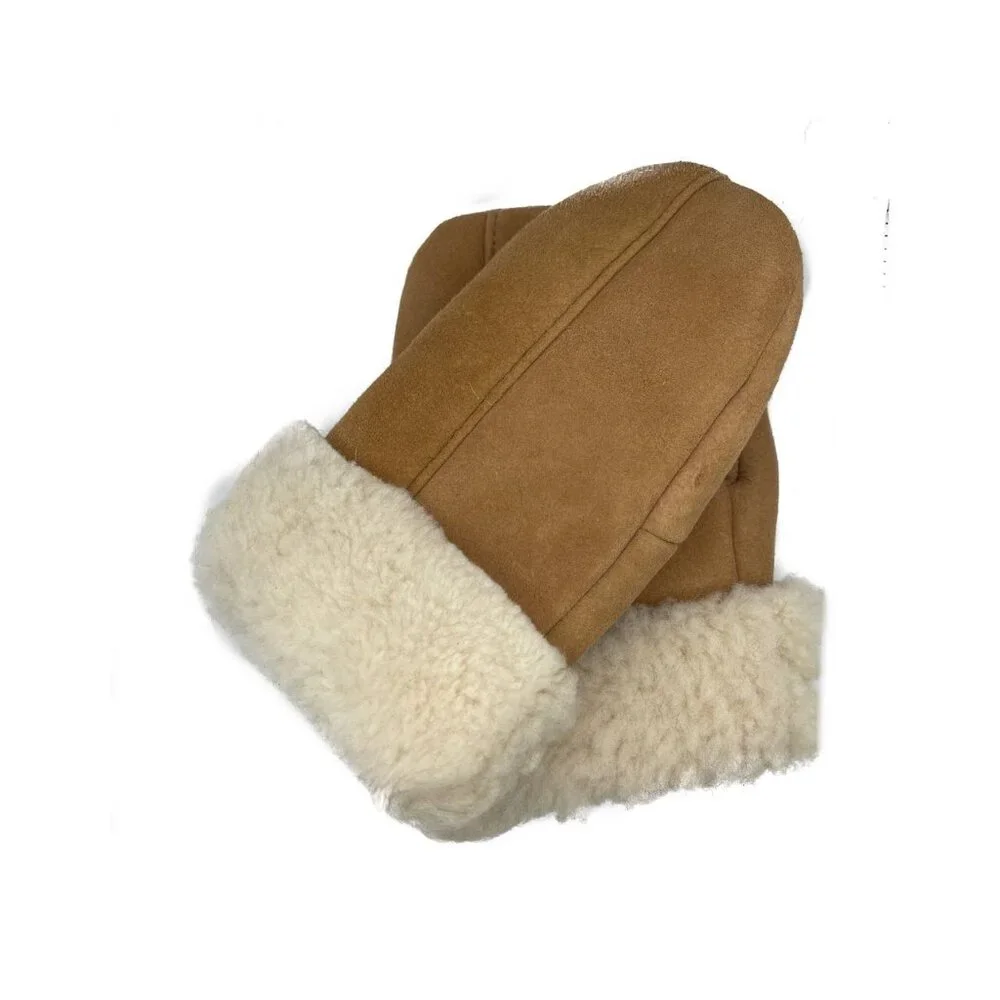 Unisex Shearling Sheepskin Leather Mittens for women - Picture 8 of 12
